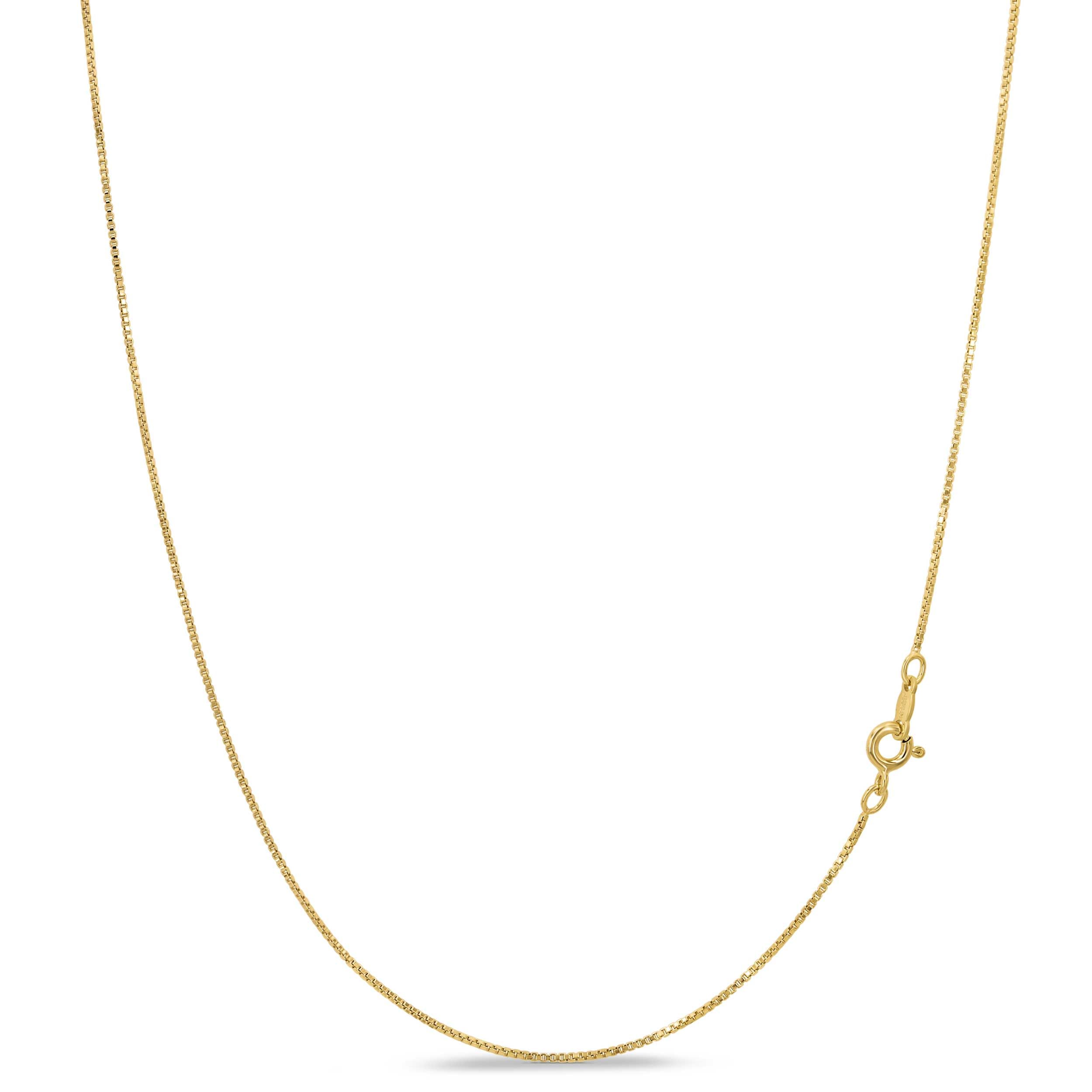 KEZEF 18k Gold Over Sterling Silver 1mm Sterling Silver Chain Necklace Box | Sterling Silver Necklace Chain | Rose Gold Chain Necklace for Women and Men image 3