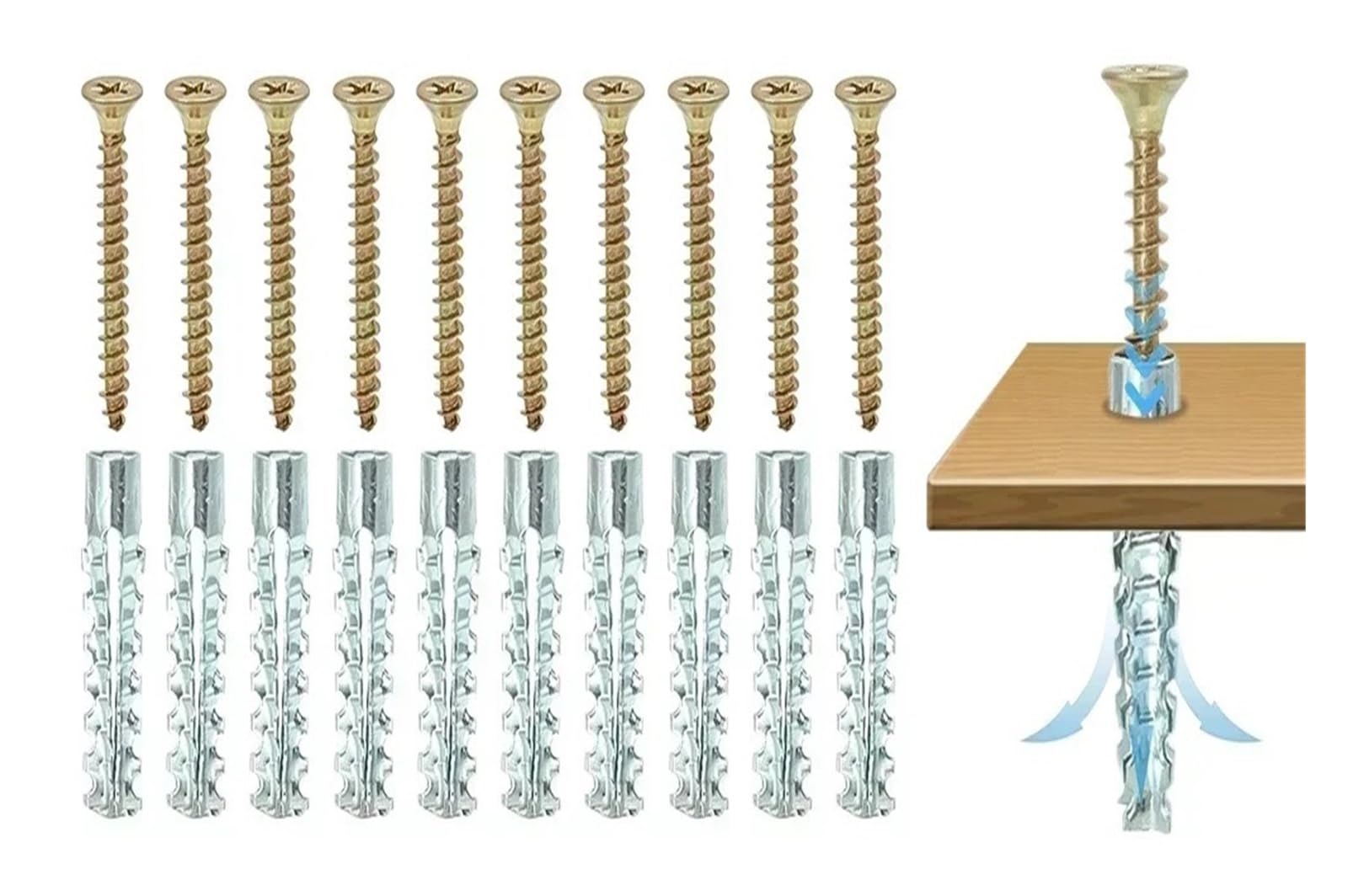 Kit autofilettante for Tubo di espansione seghettato in Acciaio