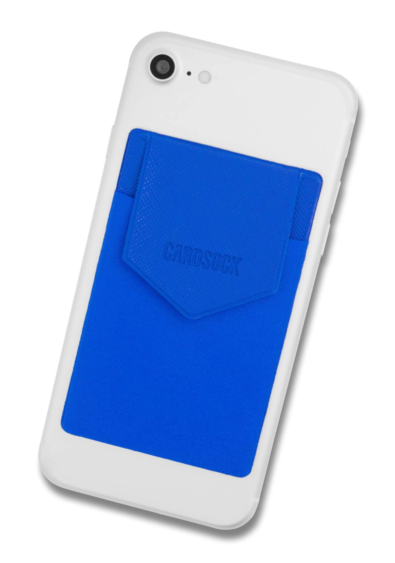 Cardsock - Réutilisable Porte Carte Téléphone Portable - Porte-Carte De Crédit Stick On Avec Rabat De Fermeture En Gris