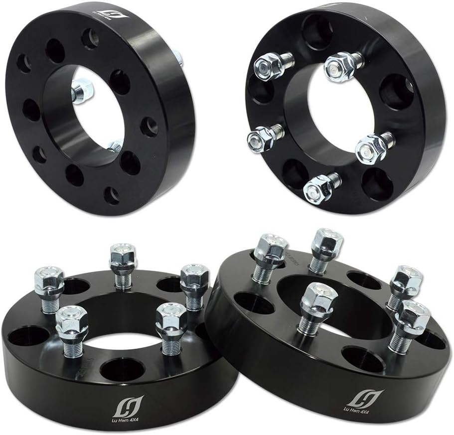 1.5" Thick 5x5.5 to 5x4.5 Wheel Adapters, Changes Bolt Pattern, 88mm Bore, 1/2-20 Studs for Dodge Ram 1500 Ford F100 F150 Bronco, 5x139.7 to 5x114.3, Pack of 4