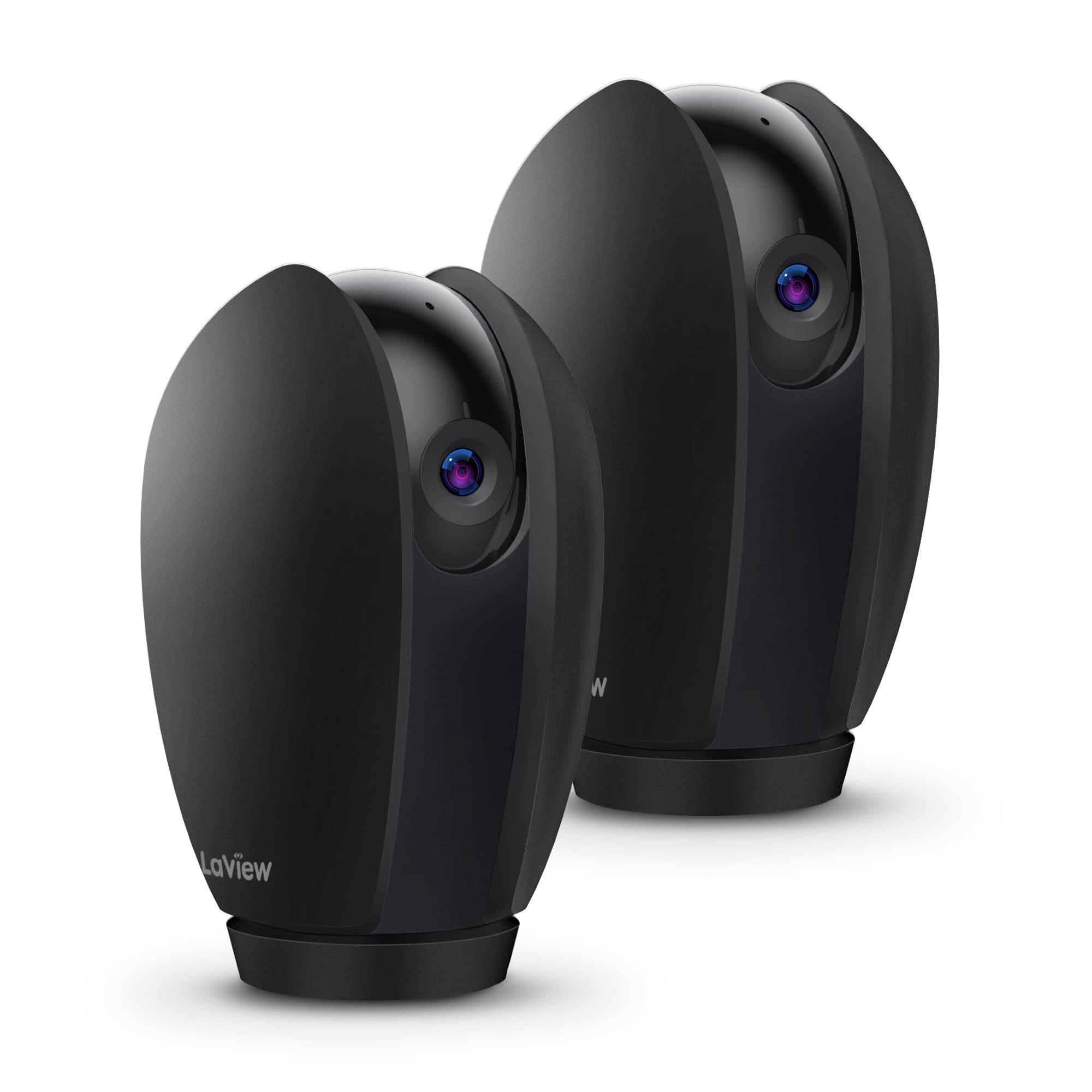 LaView Baby Monitor with Phone App (2 Pack), 1080P WiFi Pet Camera Indoor, 360° Home Security Camera with Motion & Sound Detection, Two-Way Audio, Night Vision, Local & Cloud Storage, Works with Alexa