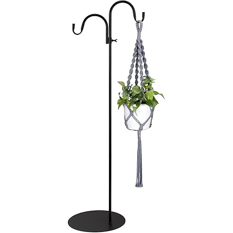 Navaris Shepherds Hooks for Outdoor - Hanging Bird Feeder Plant Pot Hook...