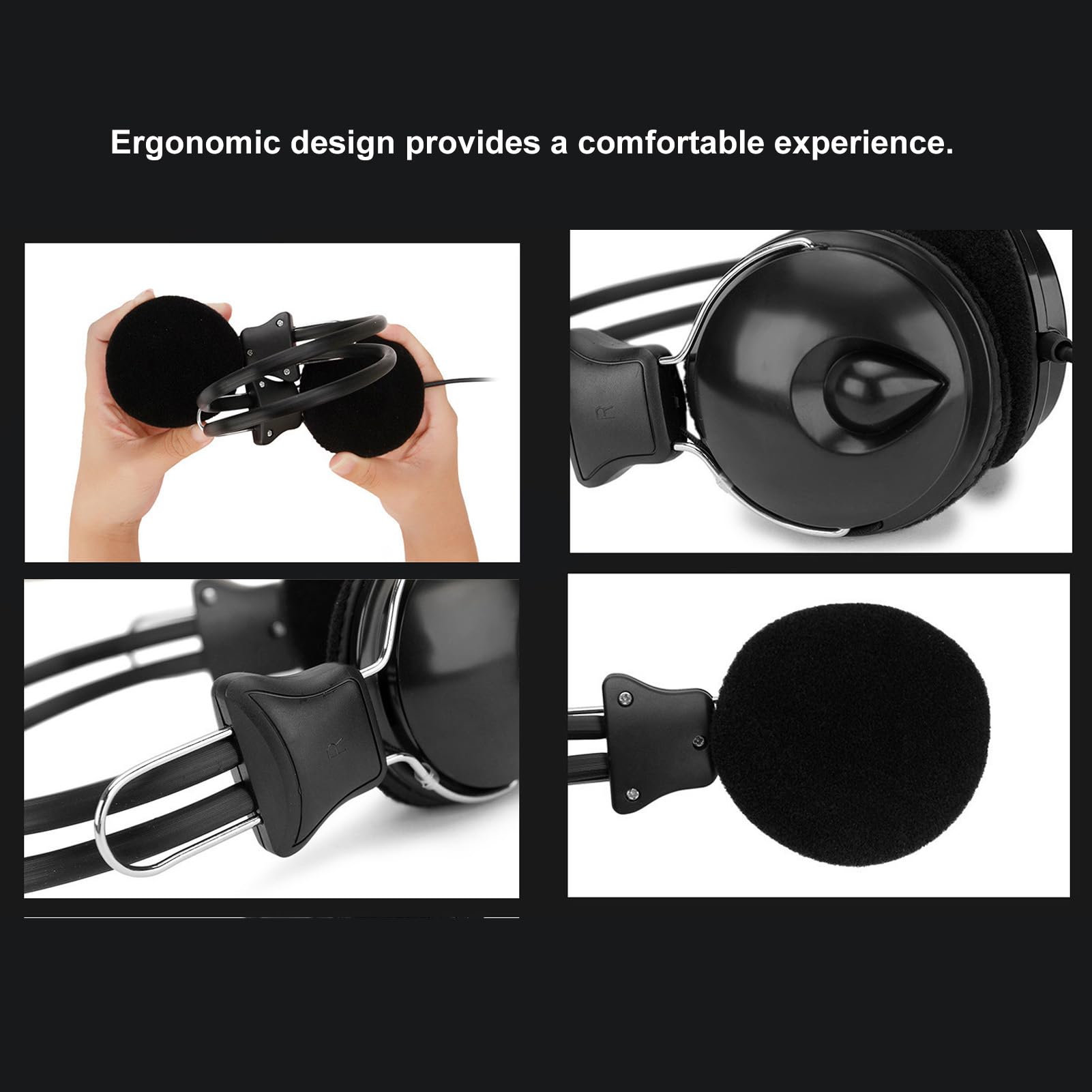 Metal Detector Headphone, Metal Detector Headset 3.5mm Earphone 32mm Hi Fi Speaker 3.5mm Interface Earphone for Phone Tablet PC