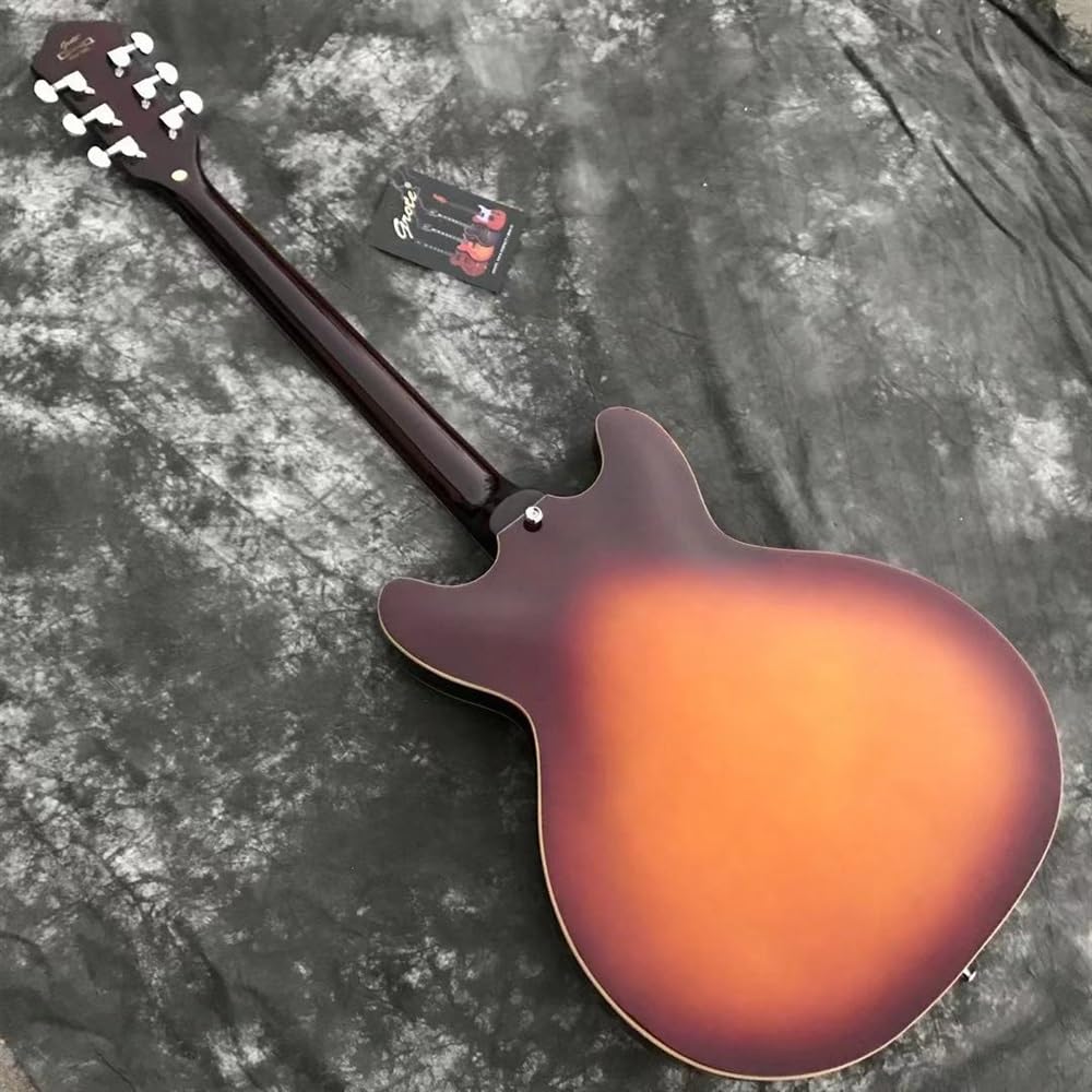 Amazon | カスタムレフティギター左利きジャズエレキギターサン