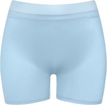 Vxuxlje Women's See Through High Waisted Short Hot Pants Ice Silk Transparent Boyshort Underwear