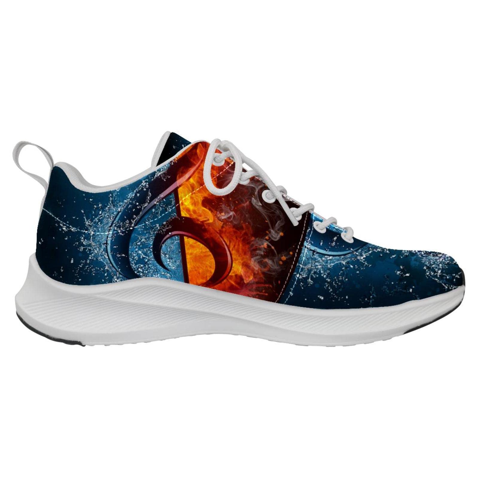 Sneakers personalizzate Scarpe da passeggio leggere Running Athletic Casual Sneakers antincendio e acqua Note musicali, multicolore, 10 US