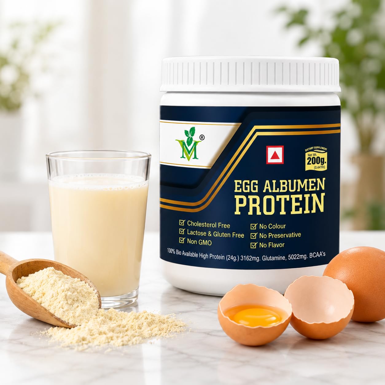 Mint veda Egg Albumen Protein Powder - 200g-image-43