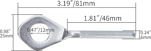 Miniatura 2 de Ajustador de eje de cadena M6 de 0.472 in, compatible con XR50R XR70R CRF70F CRF80F CRF100F CT70 XL75 XL80S XL100S XR100 Reemplazar 95014-10010 2