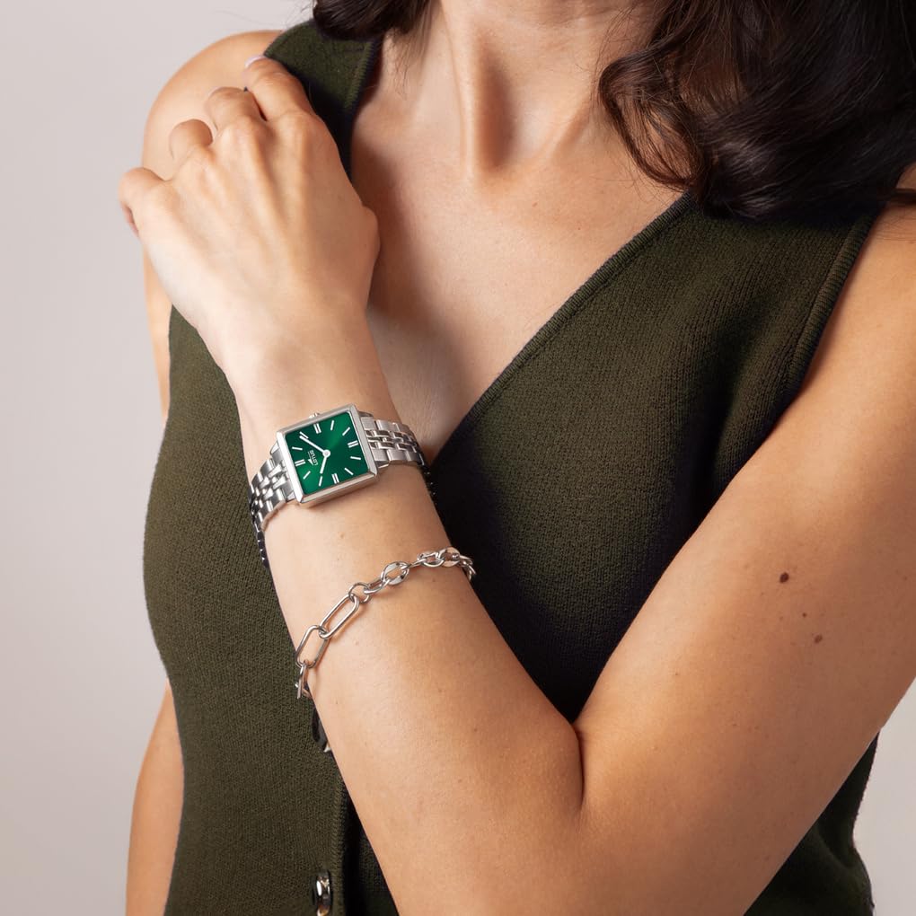 LOTUS Orologio Donna Analogico Acciaio Inossidabile 316L Argento - Bracciale Acciaio Regalo - Movimento al Quarzo - Vetro Minerale Alta Resistenza - Impermeabile 5 ATM 19010/4-2GETHER