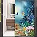 Window Film Privacy Non-Adhesive Sea View 01E Decorative Frosted Static Cling Window Stickers for Home Office 69x120cm(27