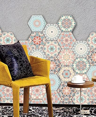 Generic Adesivos de parede decalques adesivos autoadesivos para azulejos estilo mandala decorações b
