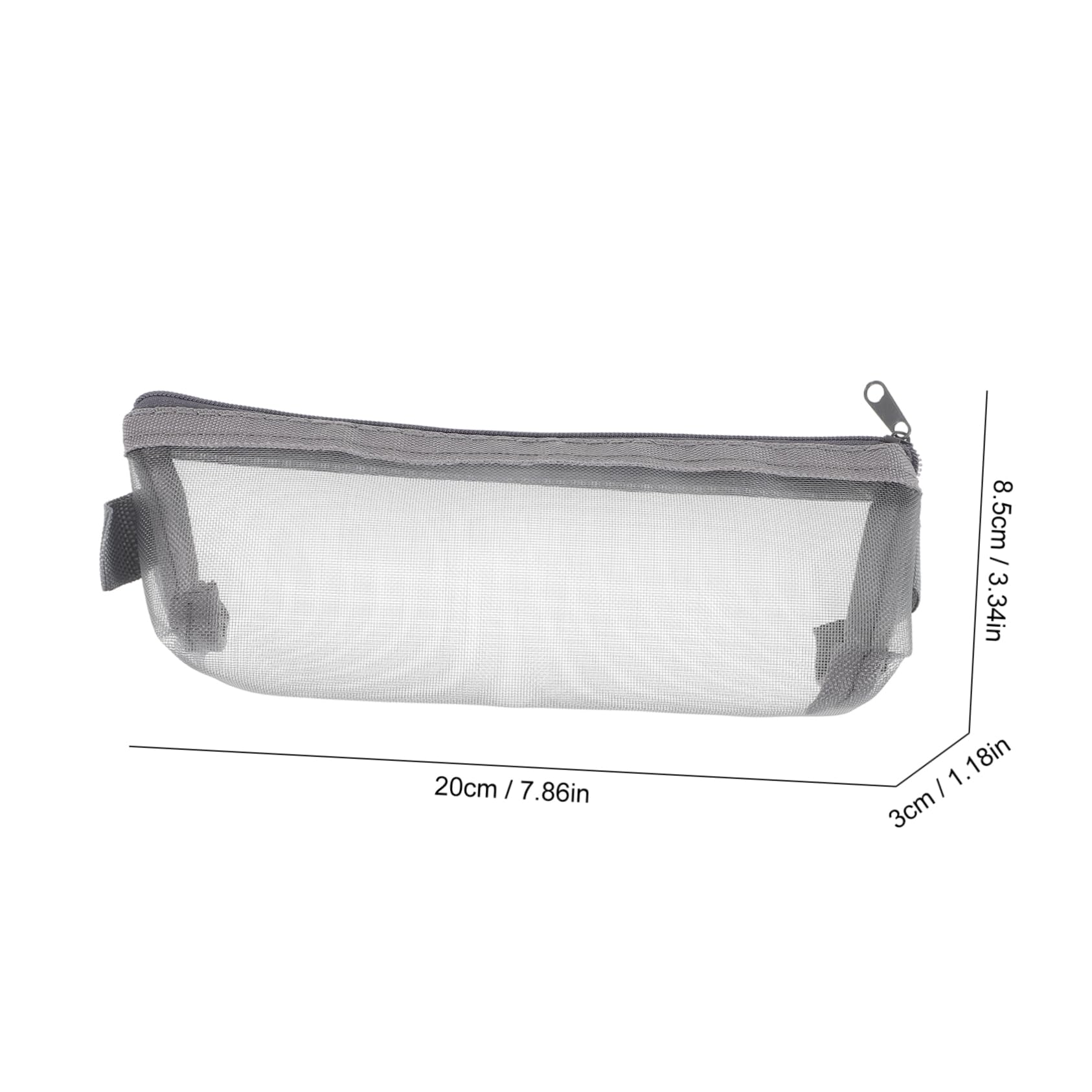 Pochette Filet Trousse Transparente avec Fermeture Éclair Grande Capacité Double Compartiment pour Ranger Crayons et Fournitures