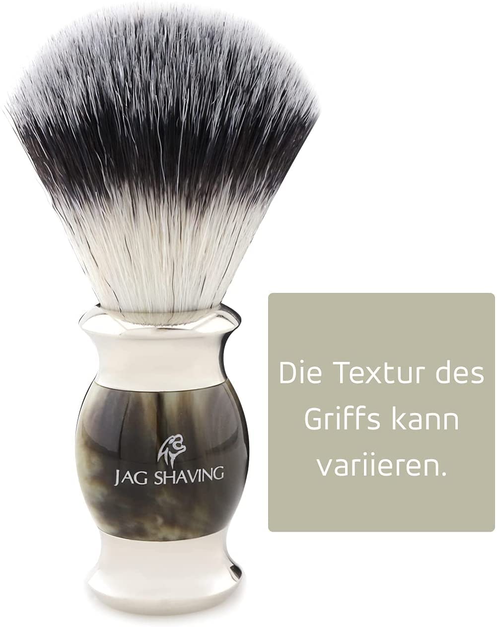 Jag Shaving zestaw do golenia - 4-częściowy zestaw do golenia - JAG's LEE Range - syntetyczny pędzel do golenia z włosia srebrnego - podwójne ostrza do golenia - stojak do golenia - kolor zielony