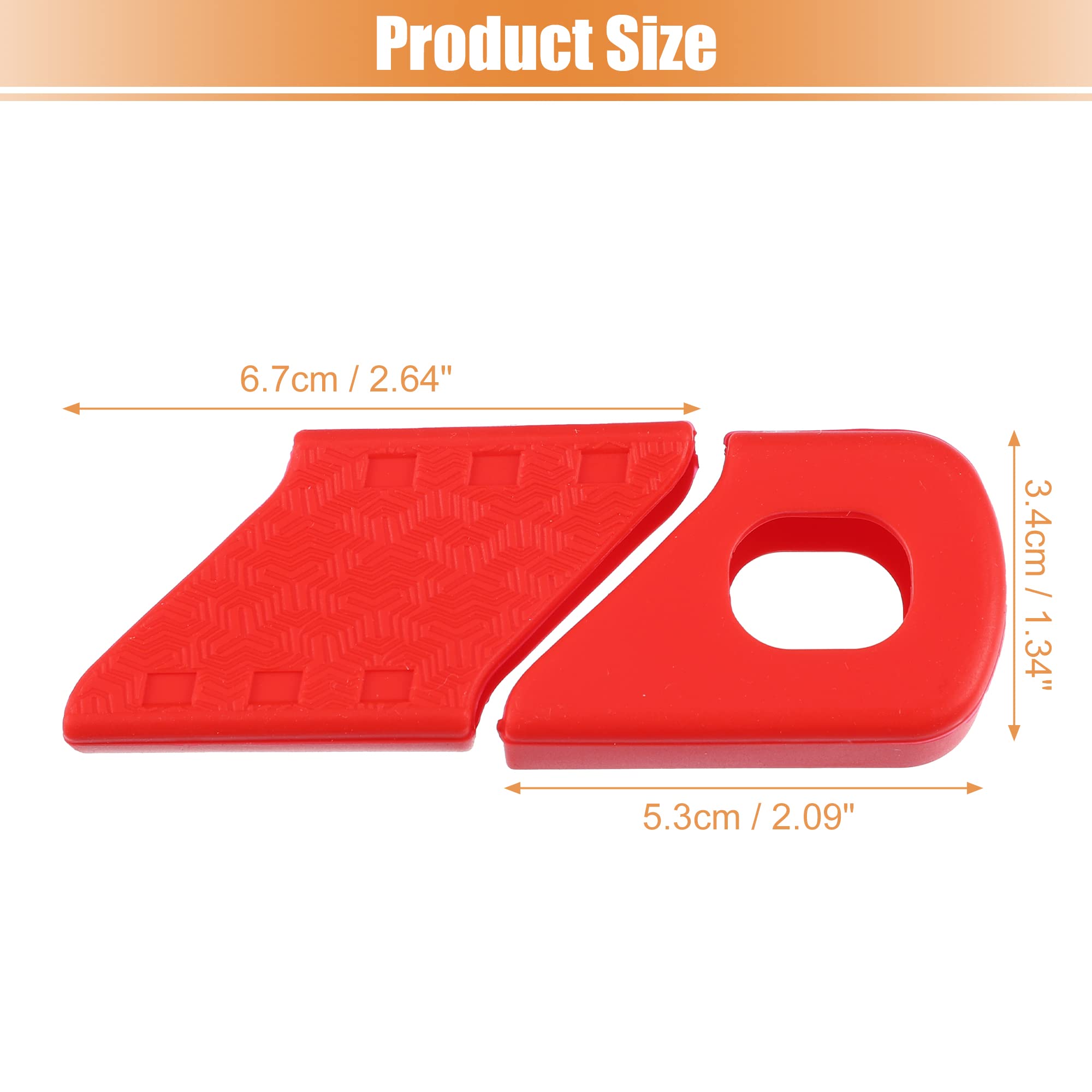 ABSOPRO 1 Par Fundas Protectoras de Silicona para Biela de Bicicleta Ciclismo Rojo