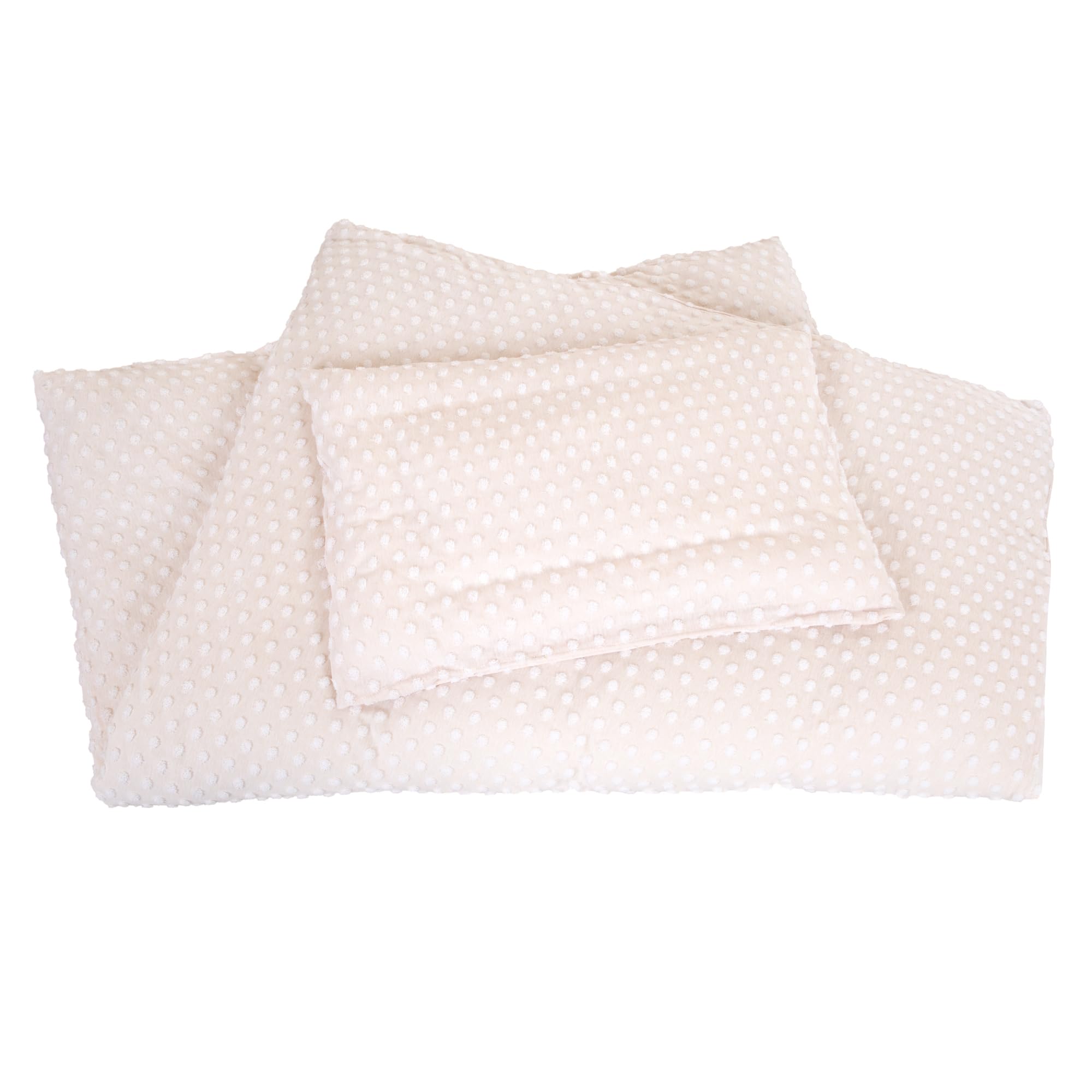 roba Children's Bed Linen Frosty Almond 100 x 135 cm - Bedding Set 2 pc - Organic Cotton - GOTS and Oeko-Tex 100 Certified - Beige