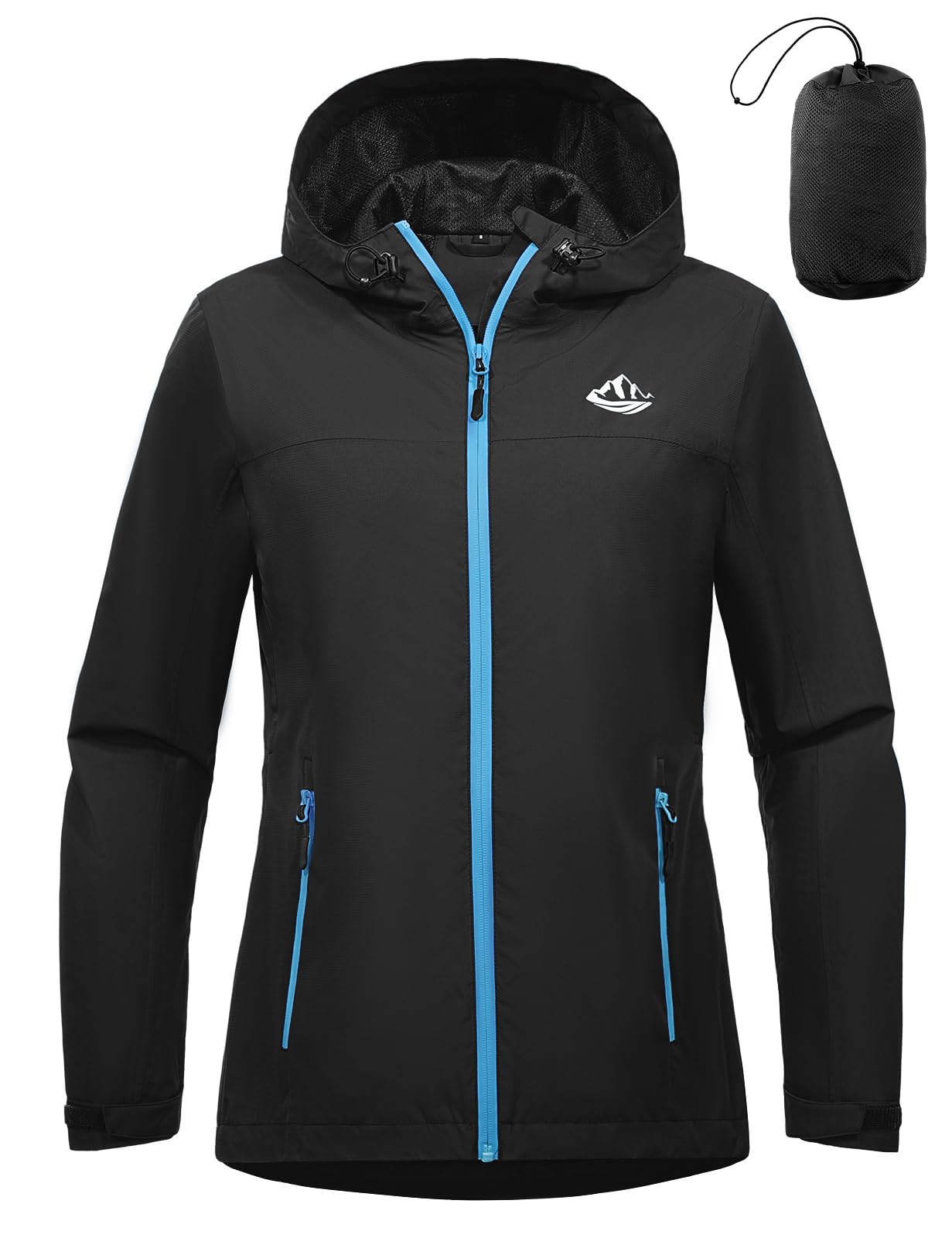 heekpek Regenjacke Damen Jacke Wasserdicht Leicht Atmungsaktiv für Sommer Übergangsjacke Verstaubarer Regenmantel Outdoorjacke Faltbar Fahrrad Windbreaker Herbst zum Wander Treking