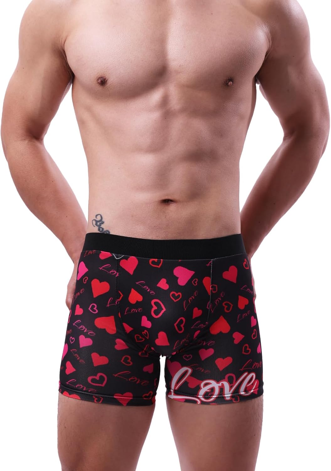 Evankin Men Valentines Boxer Briefs, Sexy Funny Novelty Heart Underwear, Comfort Breathable Soft Underpants Shorts - Image 4