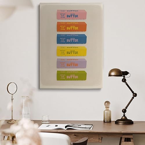 Miniatura 6 de Divertido arte de pared de cocina, impresión colorida de palitos de mantequilla, arte pop, póster de comida funky, Y2K, pastel danés, decoración de
