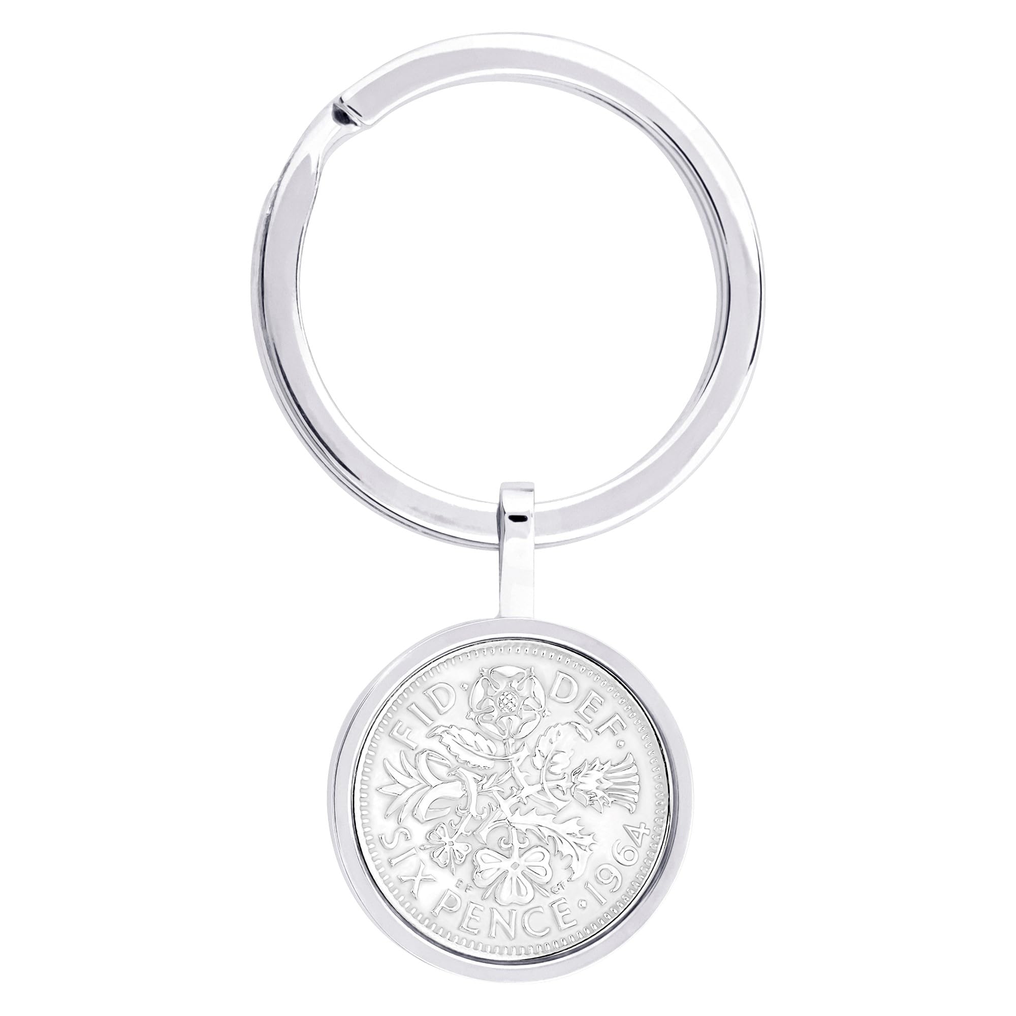 Generic 60th Birthday Coin Keyring - Lucky Sixpence coin for Mum, Dad, Brother, Sister, Auntie, Uncle or Grandparents
