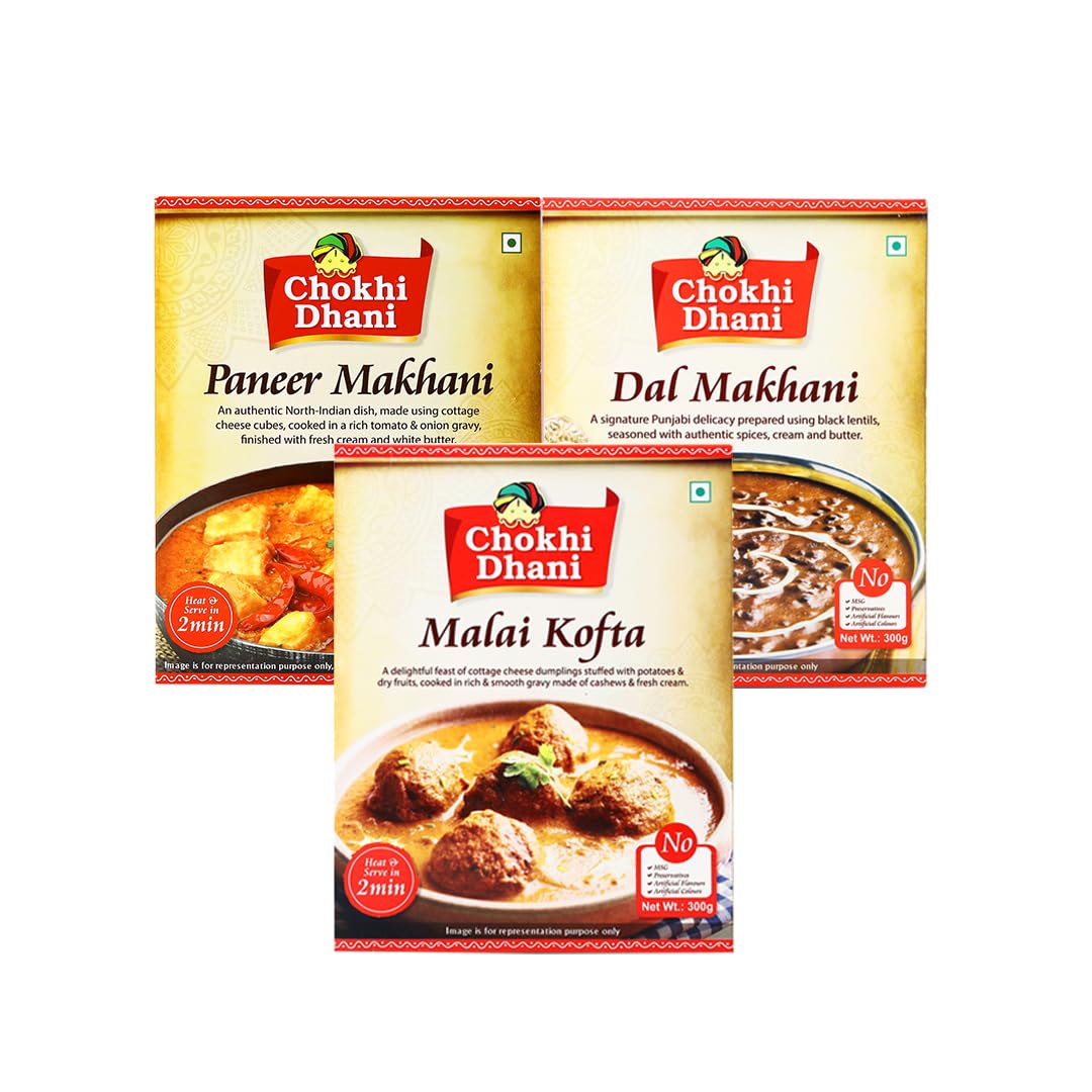 Chokhi Dhani Paneer Makhani 300g, Dal Makhani 300g, Malai Kofta