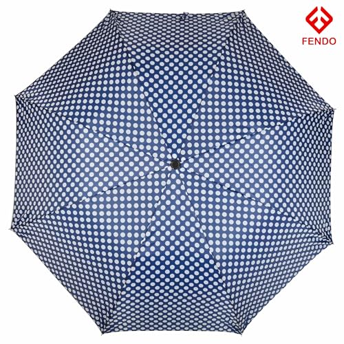 Image of Fendo 24.5 Inch 2 Fold Umbrella for Men & Women | Windproof & Waterproof Umbrella | Foldable Travel Umbrellas with Strong Frame | Ideal for Everyday Use