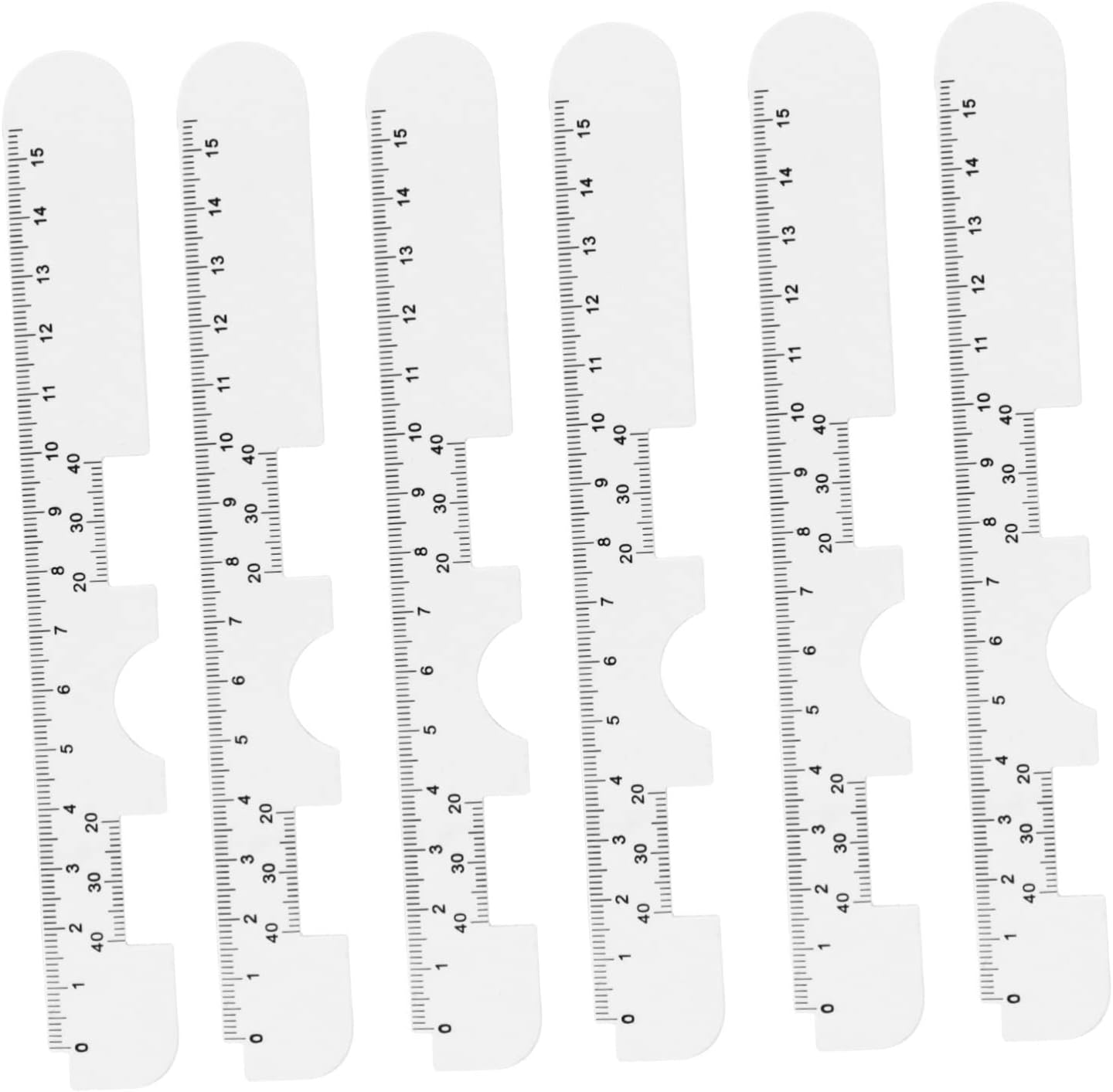 Baluue 6pcs Plastic Pupil Distance Ruler Pupillary Distance Ruler Pd