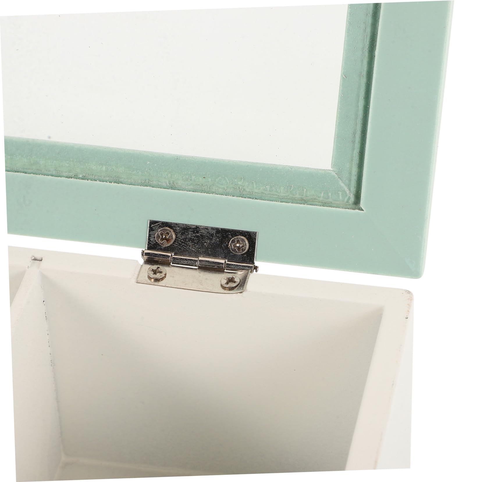 Elegante Teebox mit 3 Fächern und Glasdeckel Vielseitige Aufbewahrung für Teebeutel Platzsparend und Rustikal für Arbeitsplatte im Zuhause