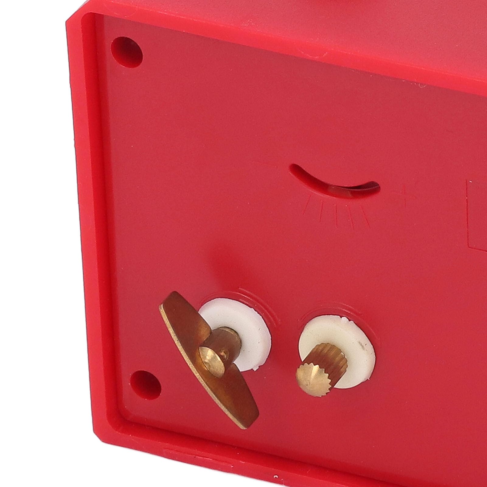 Mechanischer Schach-Timer, Professionelle Vintage-Uhr für Schachspiele, Tragbar, Langlebiges ABS-Eisen-Design, 15,4 X 5,5 X 9 cm (Rot)