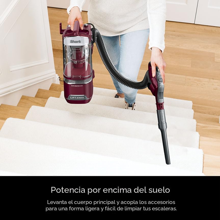 Miniatura 4 de Shark DETECT LA492 - Aspiradora vertical con cable Lift-Away con tecnología Detect, cepillo autolimpiante para no envolver el cabello, sello