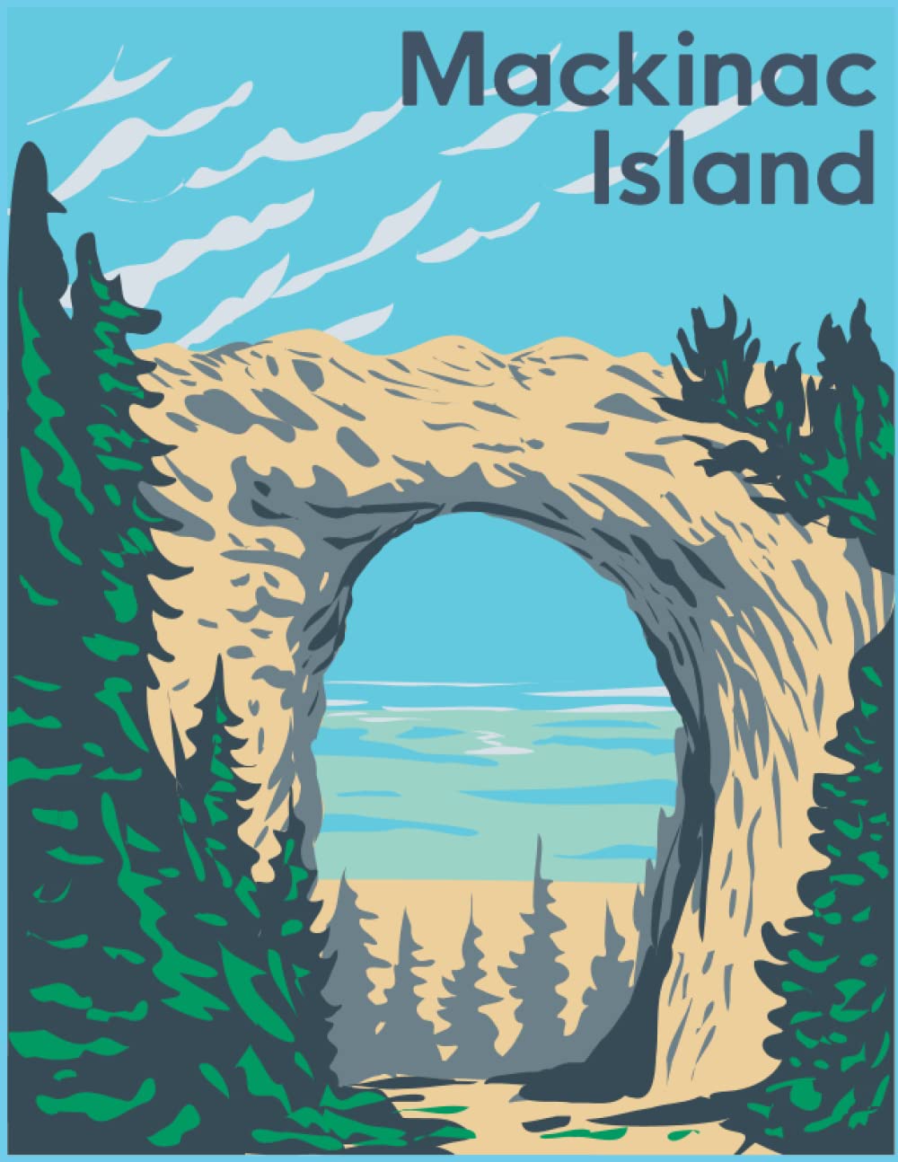 Mackinac Island SIngle Subject College Ruled Composition Notebook