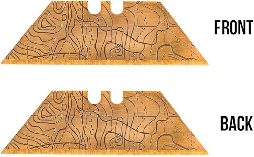 Vista 51 de NDZ Performance Repuesto de hoja de acero para cuchillo utilitario Berkling, hoja de afeitar personalizada, diseños grabados con láser de doble