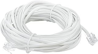 APlus AB-12KT Deluxe Digital Cable Telephone Line With fast Signal Transmission For Telephone 10M - White