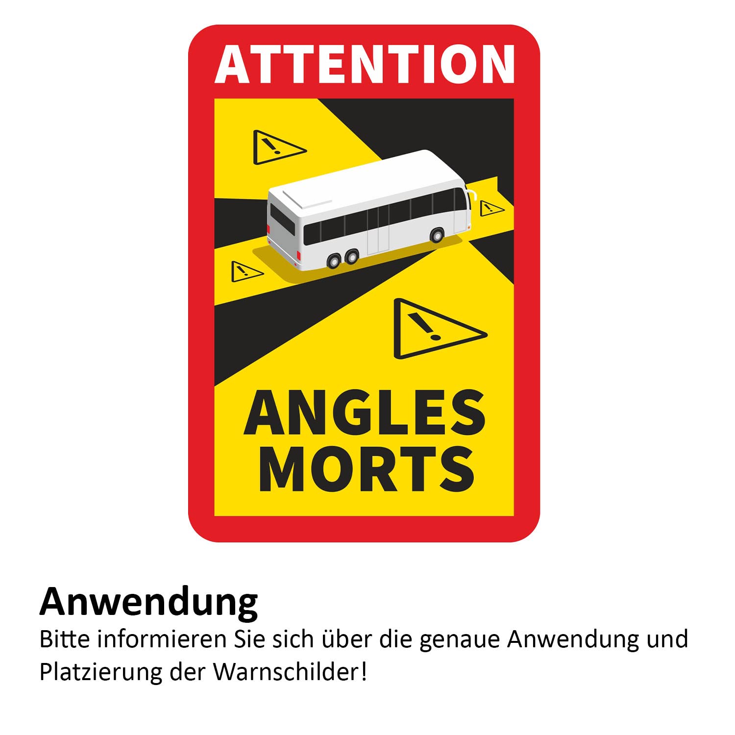 Angles Morts hin682 - Calamite per la Francia, 3 pezzi, con protezione UV, resistente alle intemperie, autobus e camper