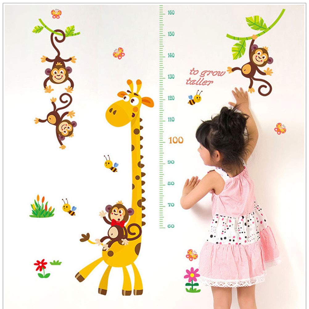 Etiquette Autocollante Stickers Muraux De Dessin Animé Toise pour Les Stickers Muraux Toise De Dessin Animé Décalcomanies Murales De Croissance en Hauteur Nu Enfant Graphique