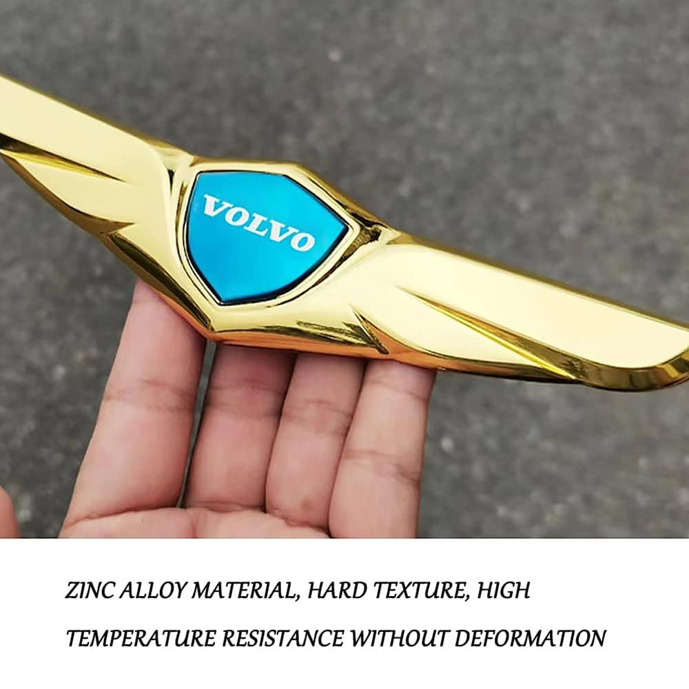 HZHUNS 3D Cromato Adesivi de Auto per Volvo V40 V60 V90 S40 S80 S60 S90 XC40 XC60 XC90 C30, Adesivo Badge Autoadesivo, Decalcomanie Emblema Logo, Accessori Decorazioni Auto, Blue- V60