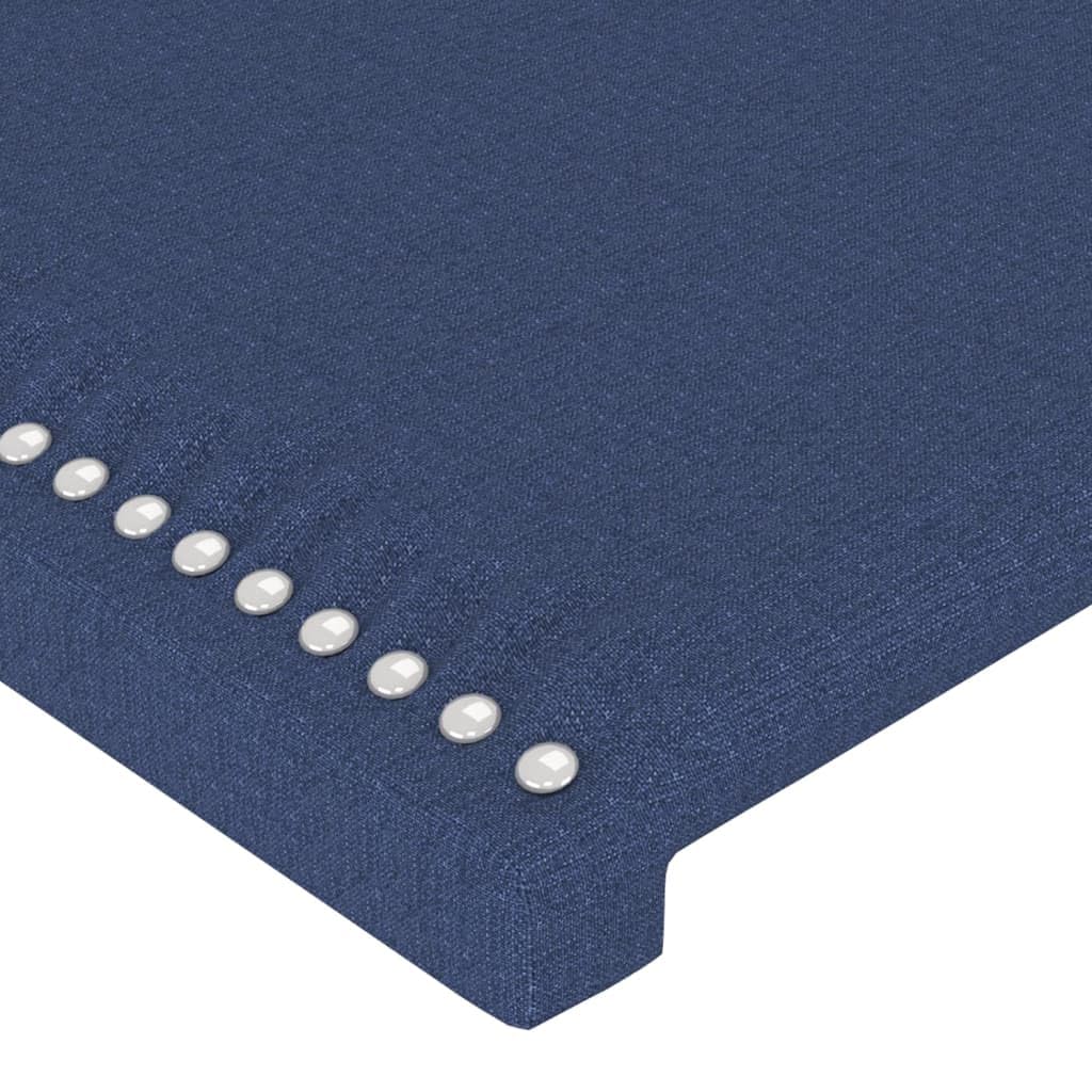 Cabecero de cama LED azul, 147 x 16 x 118/128 cm, altura ajustable, tela acolchada, con barra RGB, para jóvenes y adultos