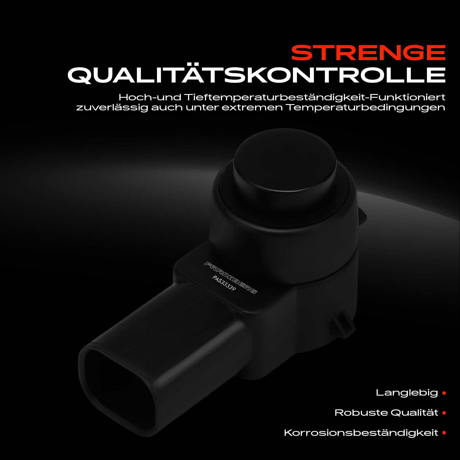 Frankberg 4x Parksensor PDC Sensor Vorne Hinten 3-Polig | Kompatibel mit Astra J Astra J Caravan Corsa D Insignia A Insignia B Grand Sport Replace# 13303039