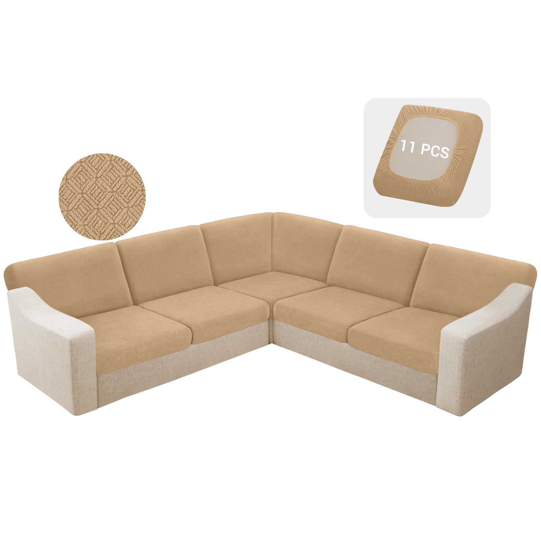 Amazon.com: HDCAXKJ Waterproof Sectional Couch Cushion Covers 11