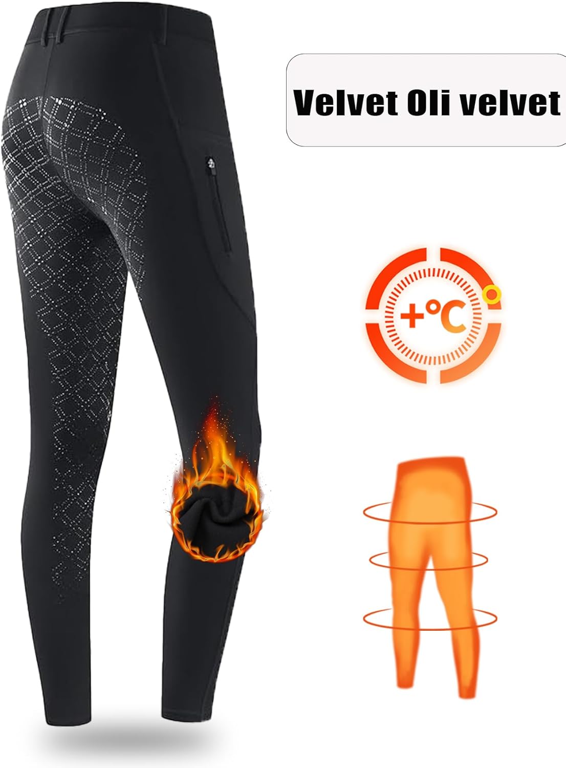 NAMAZU Women's Full Seat Riding Tights Active Silicon Grip Horse Riding Tights Equestrian