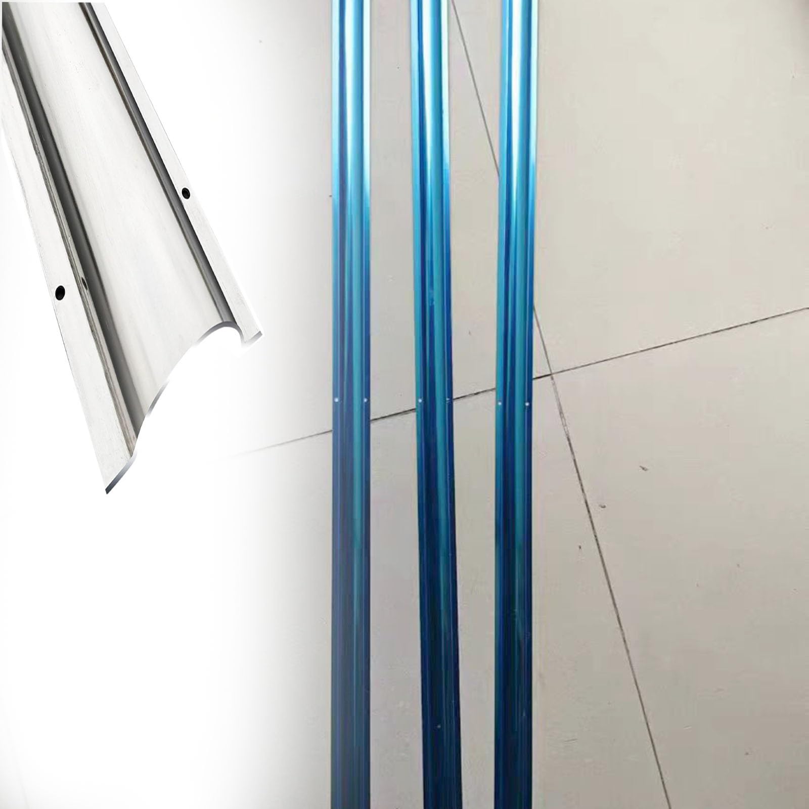 canaletta portacavi Larghezza Del Pavimento Della Canalina Per Cavi 53 60 80 100 Mm, Protettore Del Cavo 'acciaio Inossidabile Con Le Viti, Copertura Del Cavo Per Il Supporto(W 53mm/2.1in,7 pcs)
