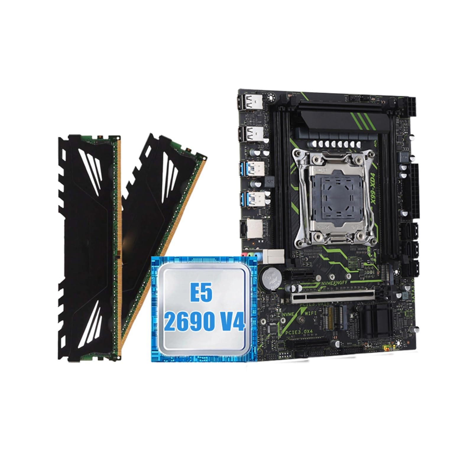 Scheda madre Kit Fit For Kllisre Xeon X99 scheda madre combo LGA 2011-3 E5 2690 V4 32GB 2400MHz DDR4 ECC memory