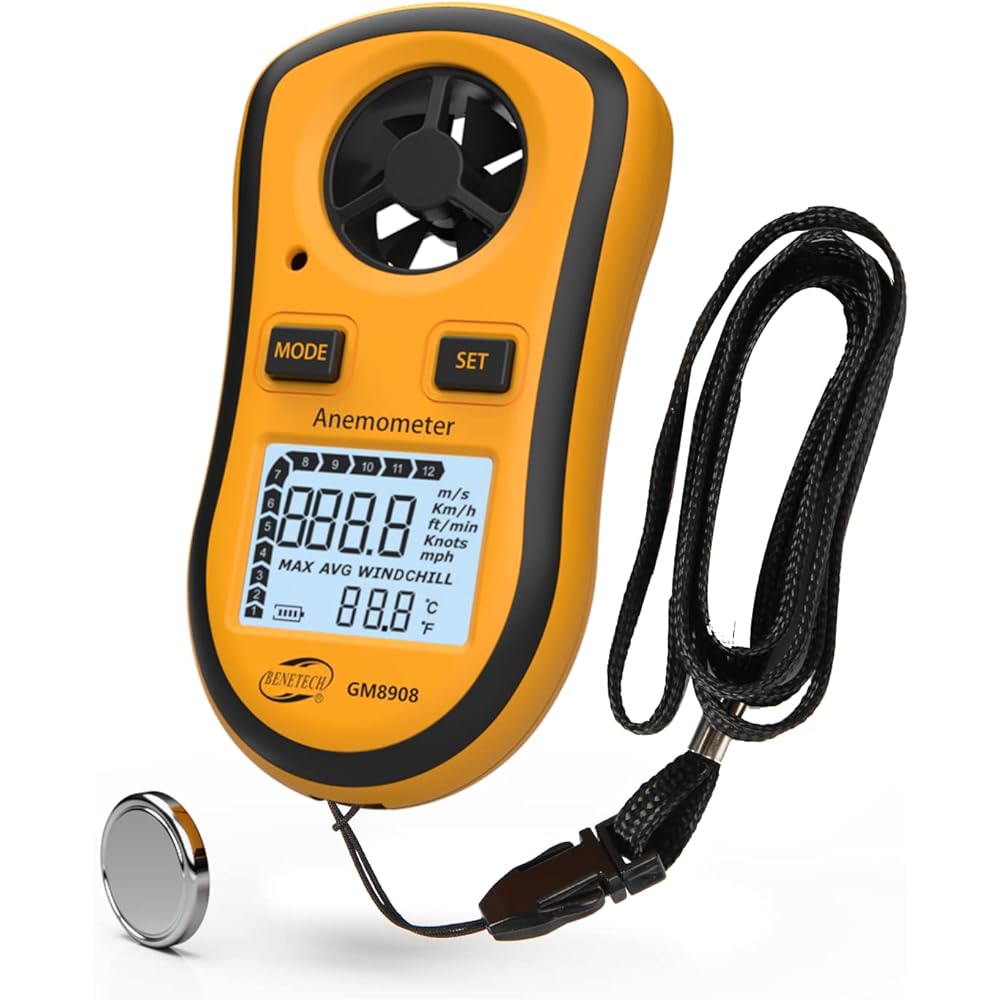 3/mo Finance Handheld Anemometer, Digital Wind Speed Meter