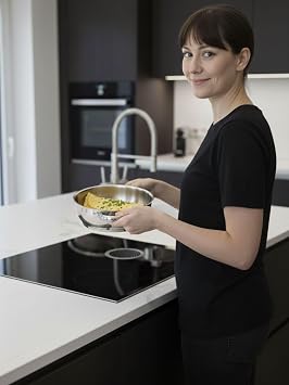 Paslanmaz Çelik Omlet Tava Seti, Kapaklı, 3 Adet, 16cm, 18cm, 20cm, 6 Parça