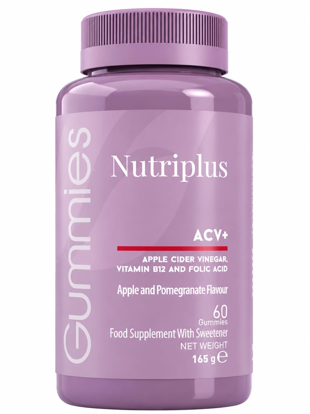 FARMASi Nutriplus Gomas de Vinagre de Maçã com Vitamina B12, Ácido Fólico e Potássio, 60 gomas