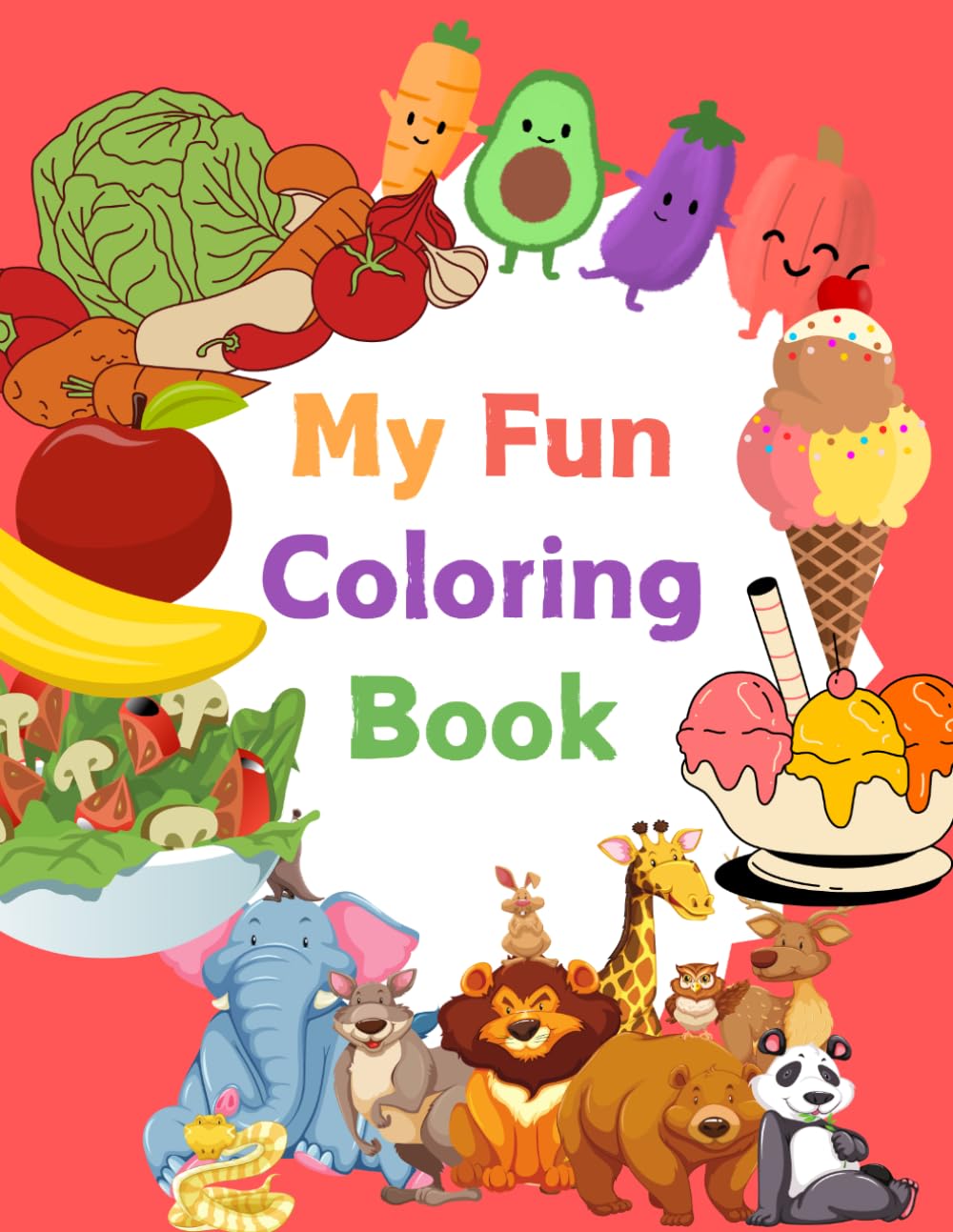 Color and Learn: A Fun-Filled Activity Book for Kids - Coloring and Words Learning Adventure!: ABC Learning, First Words, Preschool Activity Book for Toddlers & Kids Ages 1–5