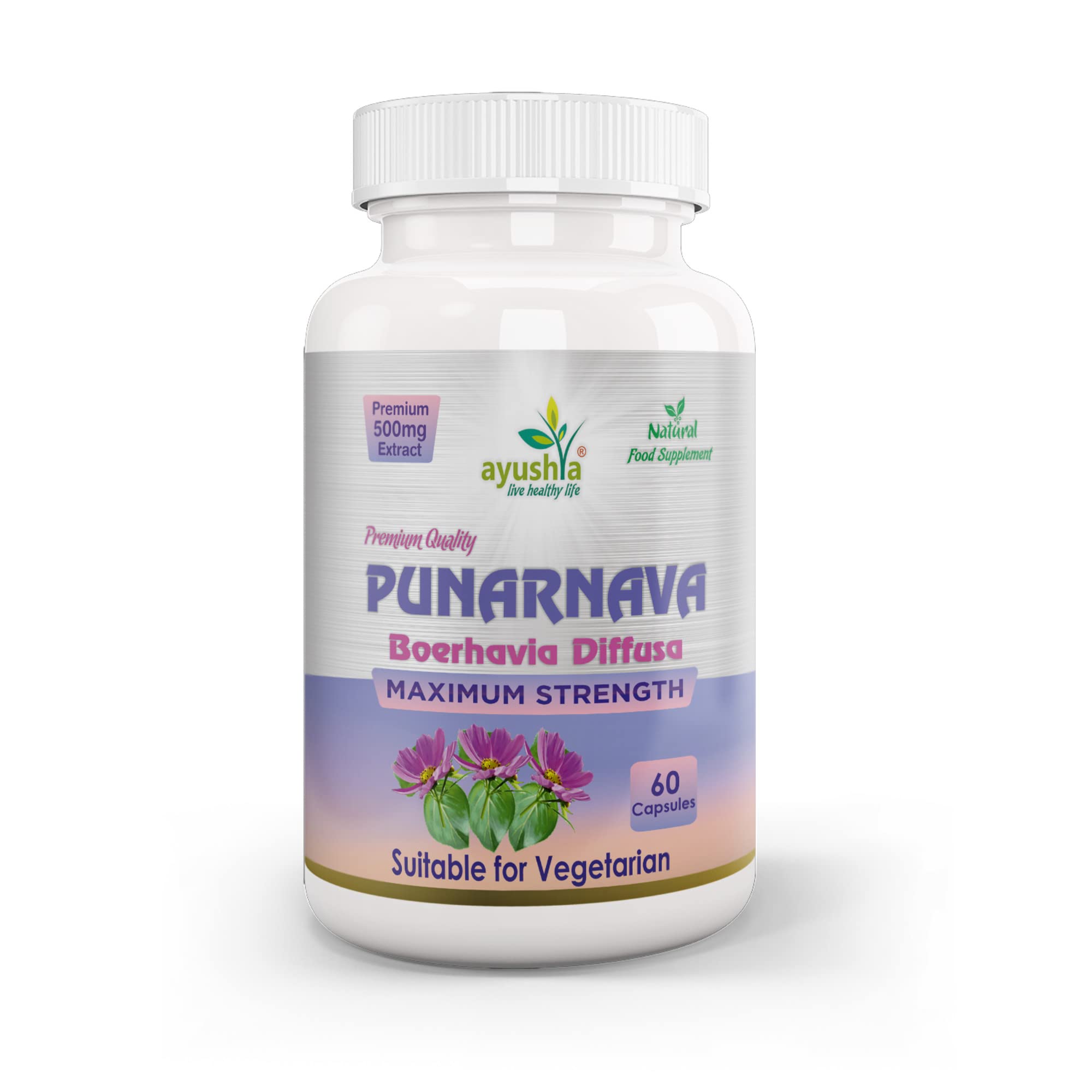 Punarnava Capsule (Boerhavia Diffusa), 60 Capsules, Natural