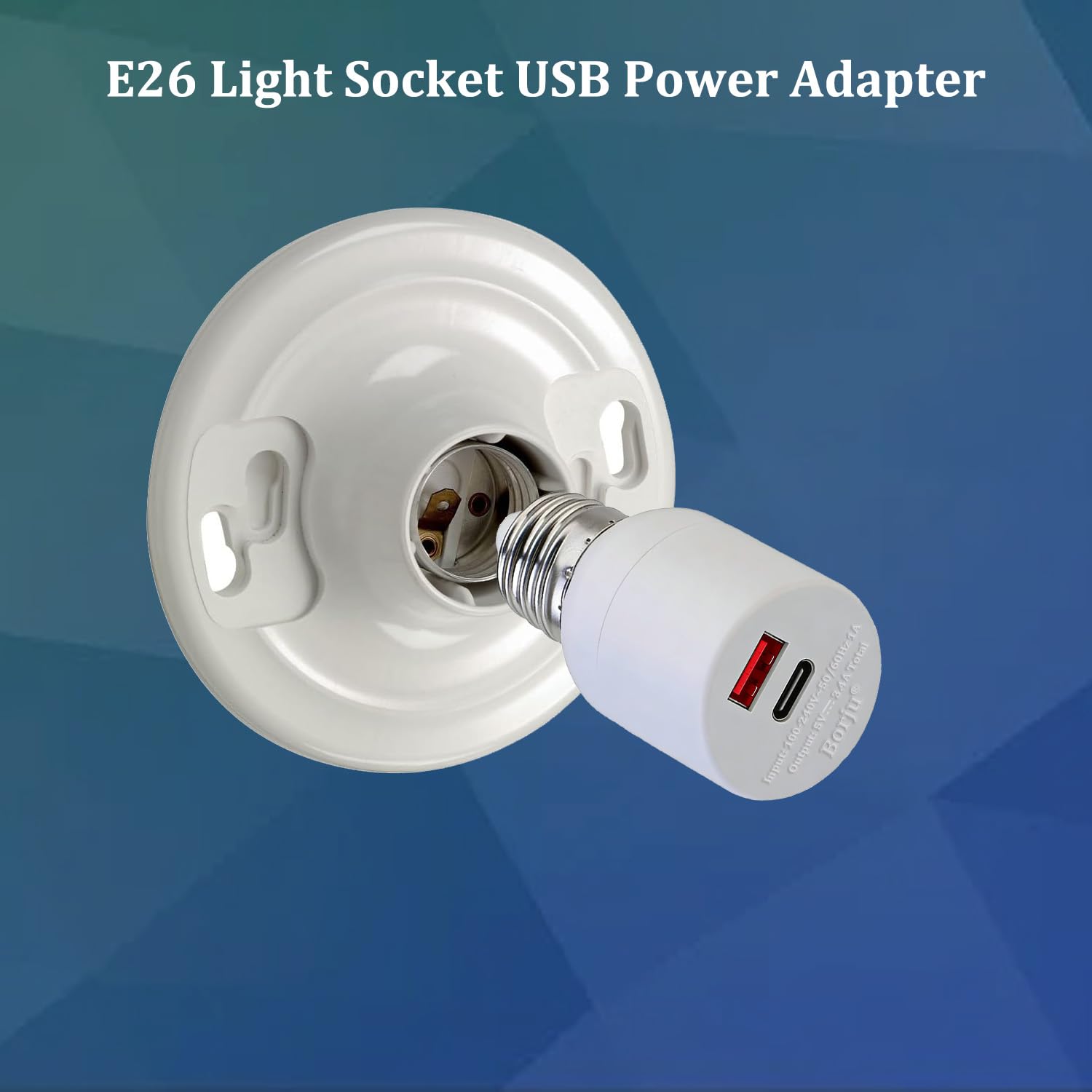 Borju USB Light Socket Adapter - Power Your Lights! -4
