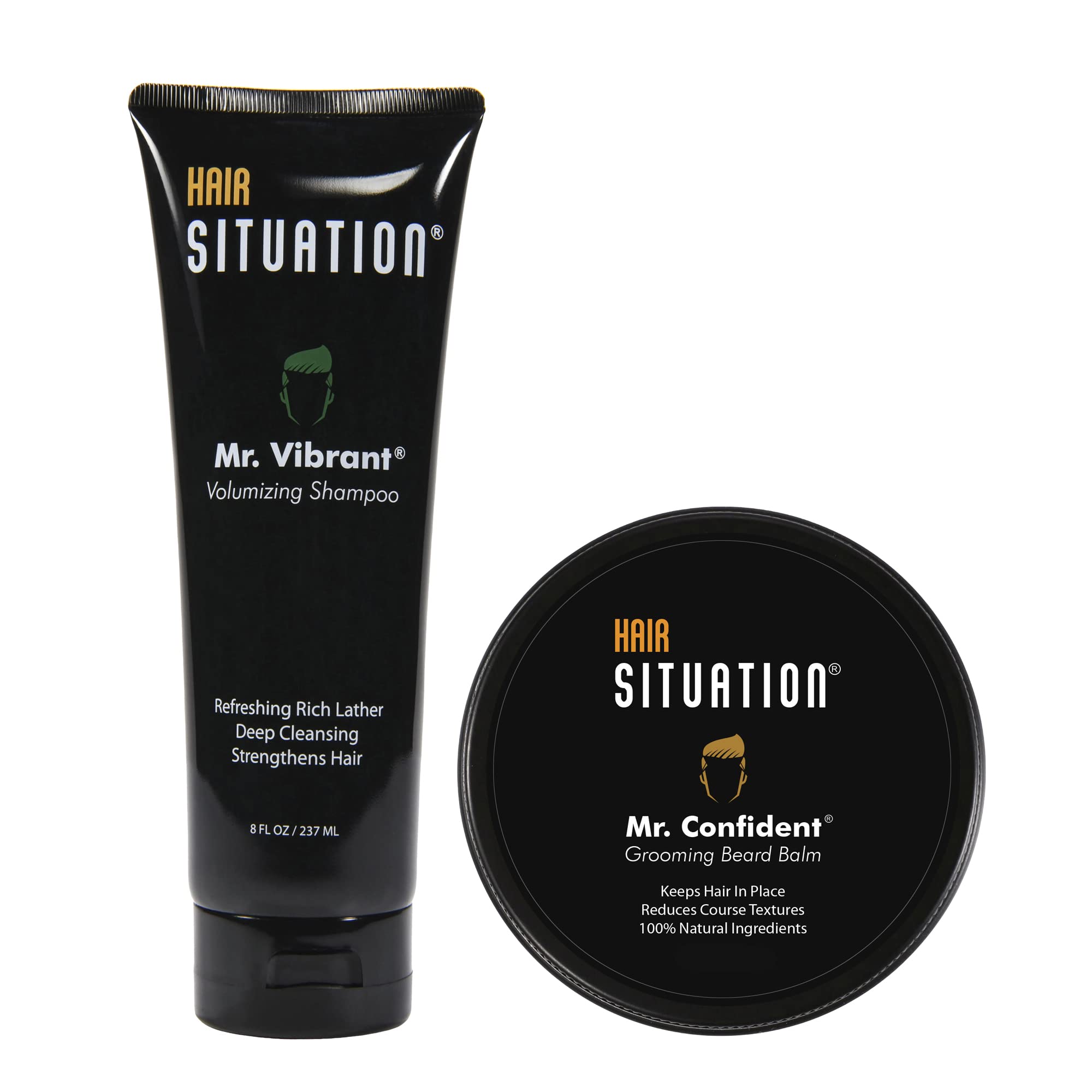 Mr. Confident Beard Balm and Mr. Vibrant Shampoo