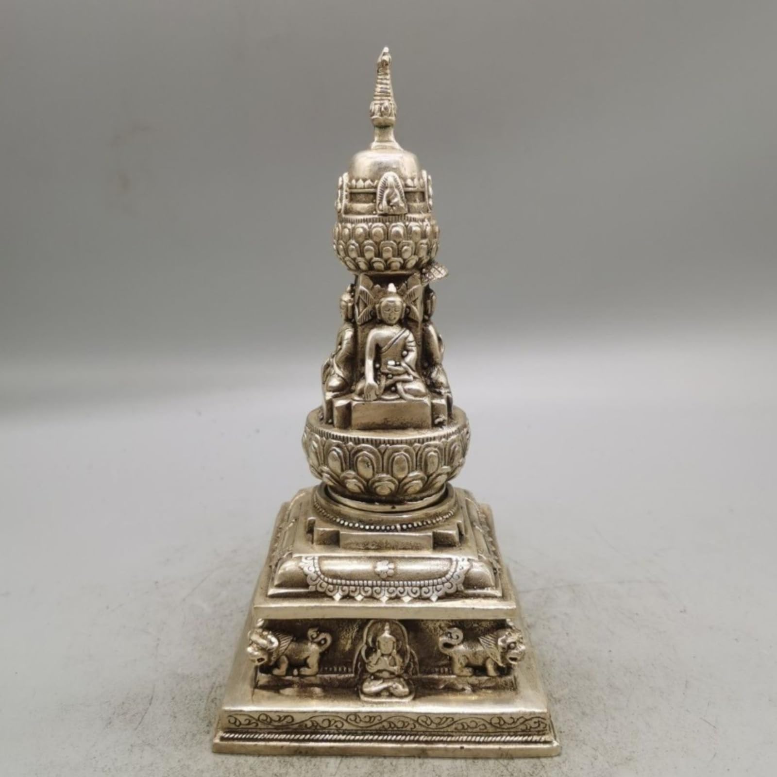 Stupa de reliques cuivre 19,5 cm : purifiez l'atmosphère de la maison