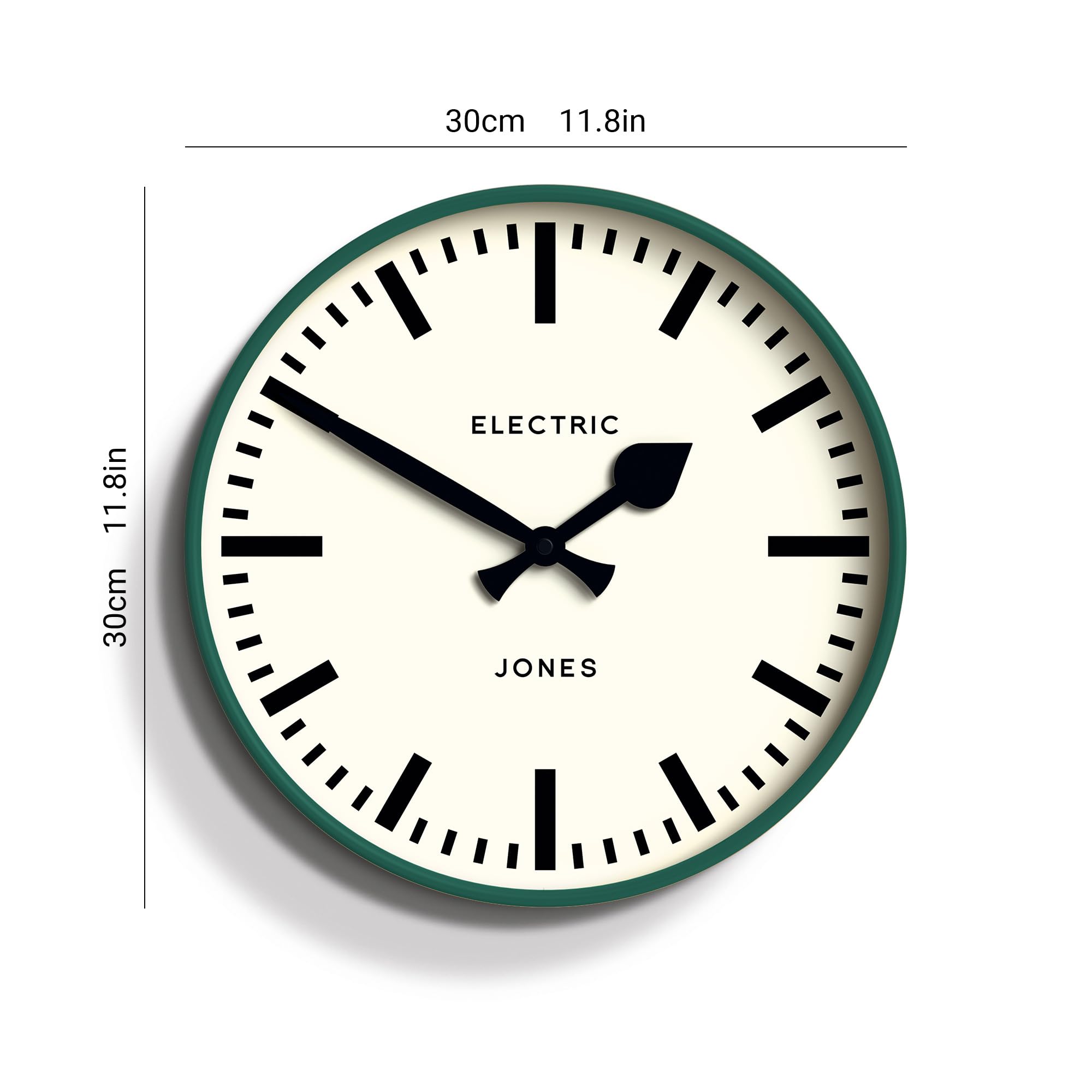 Jones Clocks® Tiger wall clock, Dark Green, 30 x 30 x 4.5 cm - Image 3